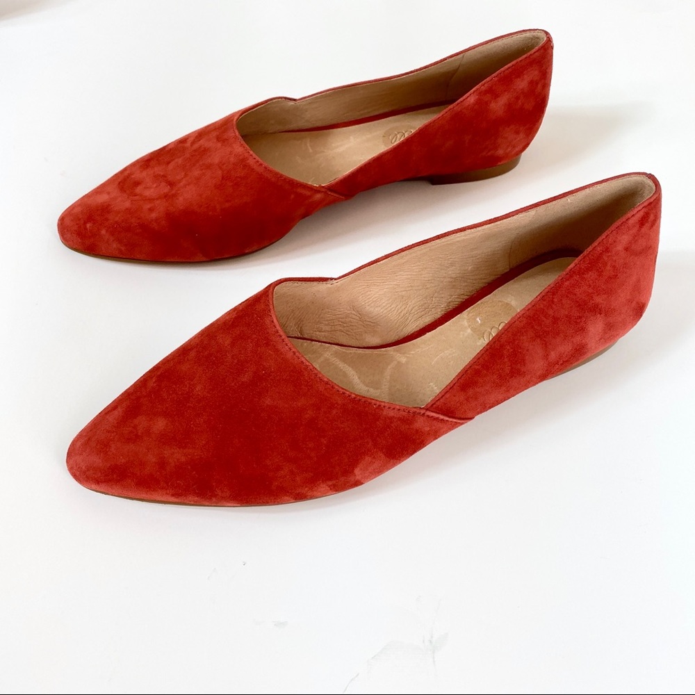 Madewell lizbeth pointy toe flat dark cinnabar 8.5